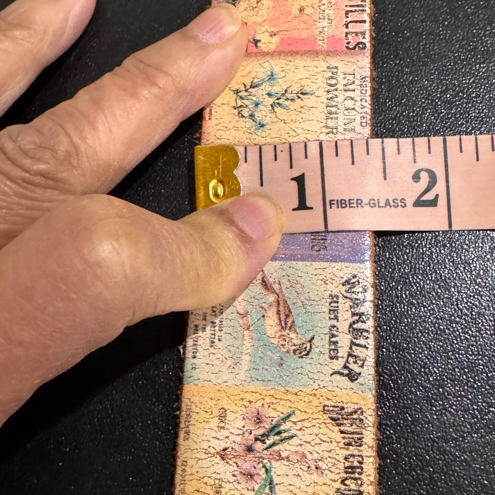 Fossil Multicolor Graphic Patchwork Leather Belt … - image 2